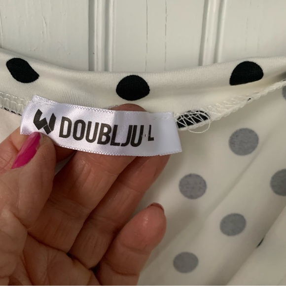 DOUBL JU (M) Polka Dot Maxi Dress - Black and White - Picture 2 of 6